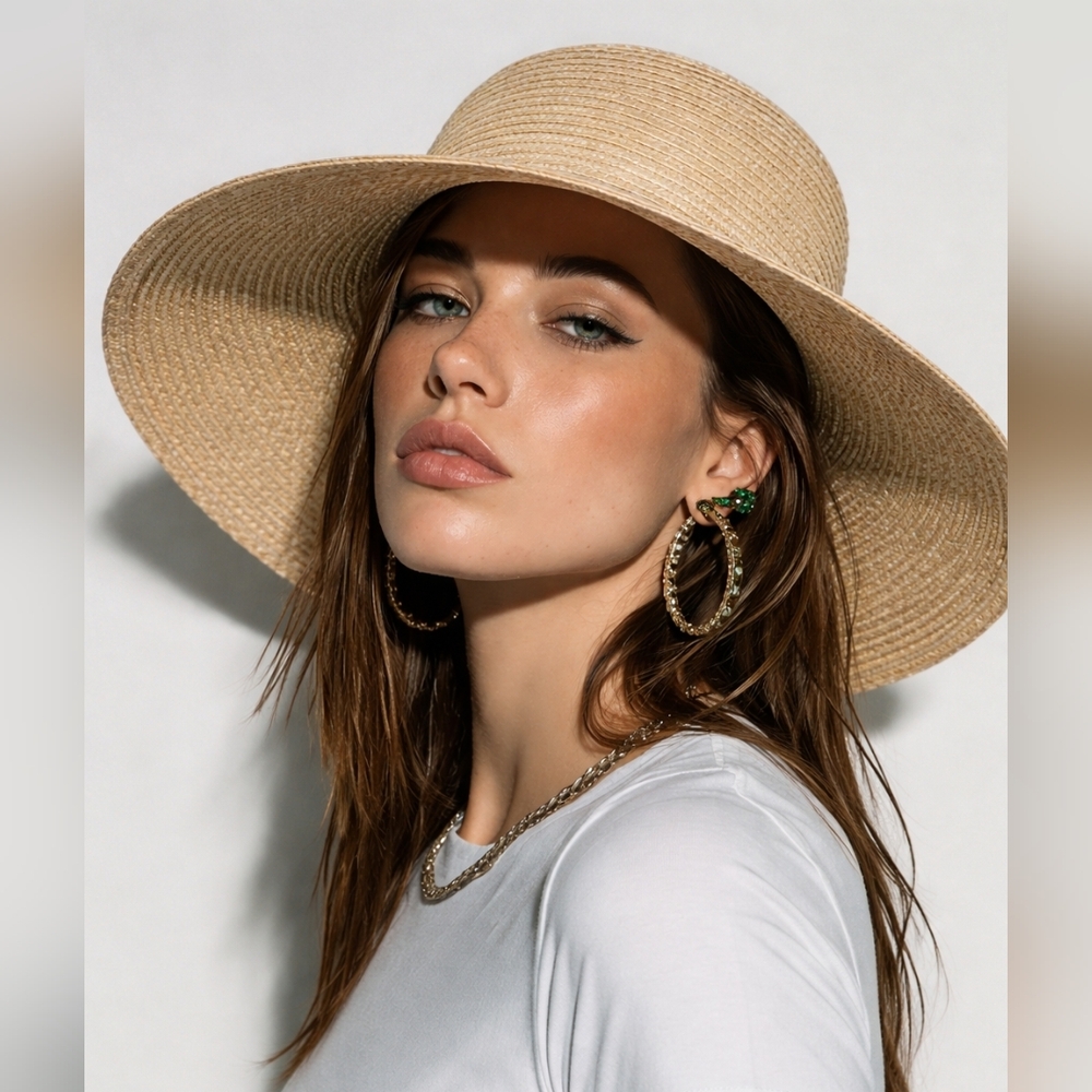 J. Crew Straw Hat One Size Made in Australia